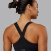 Rep Sports Bra - Black-Impact Green