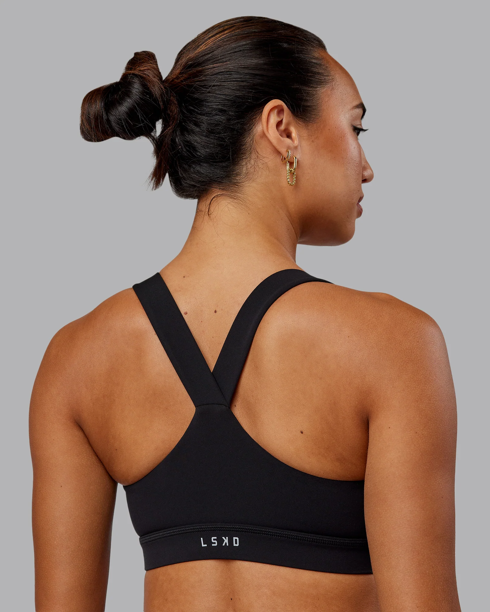 Rep Sports Bra - Black-Impact Green