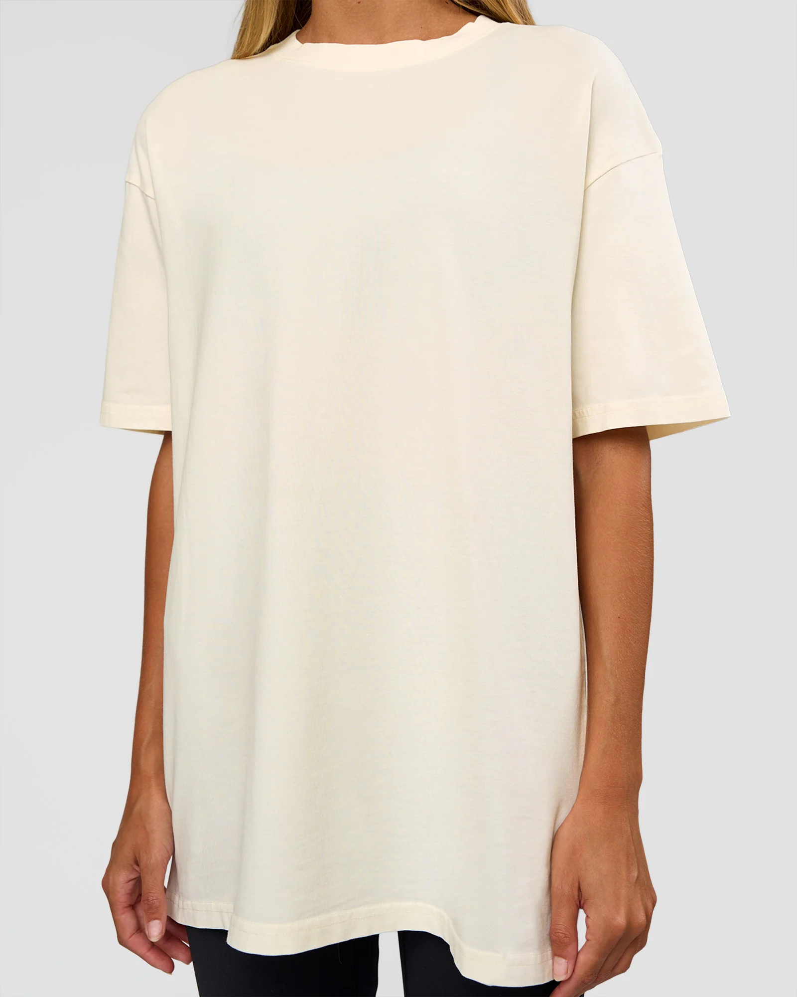 Shadow Mode FLXCotton Oversized Tee - Off White Washed