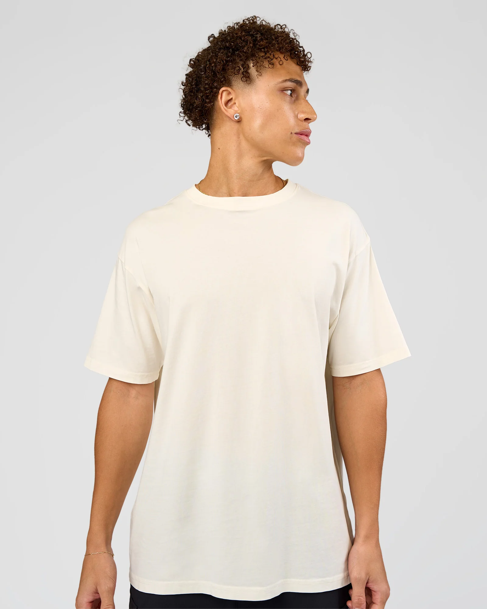 Shadow Mode FLXCotton Oversized Tee - Off White Washed