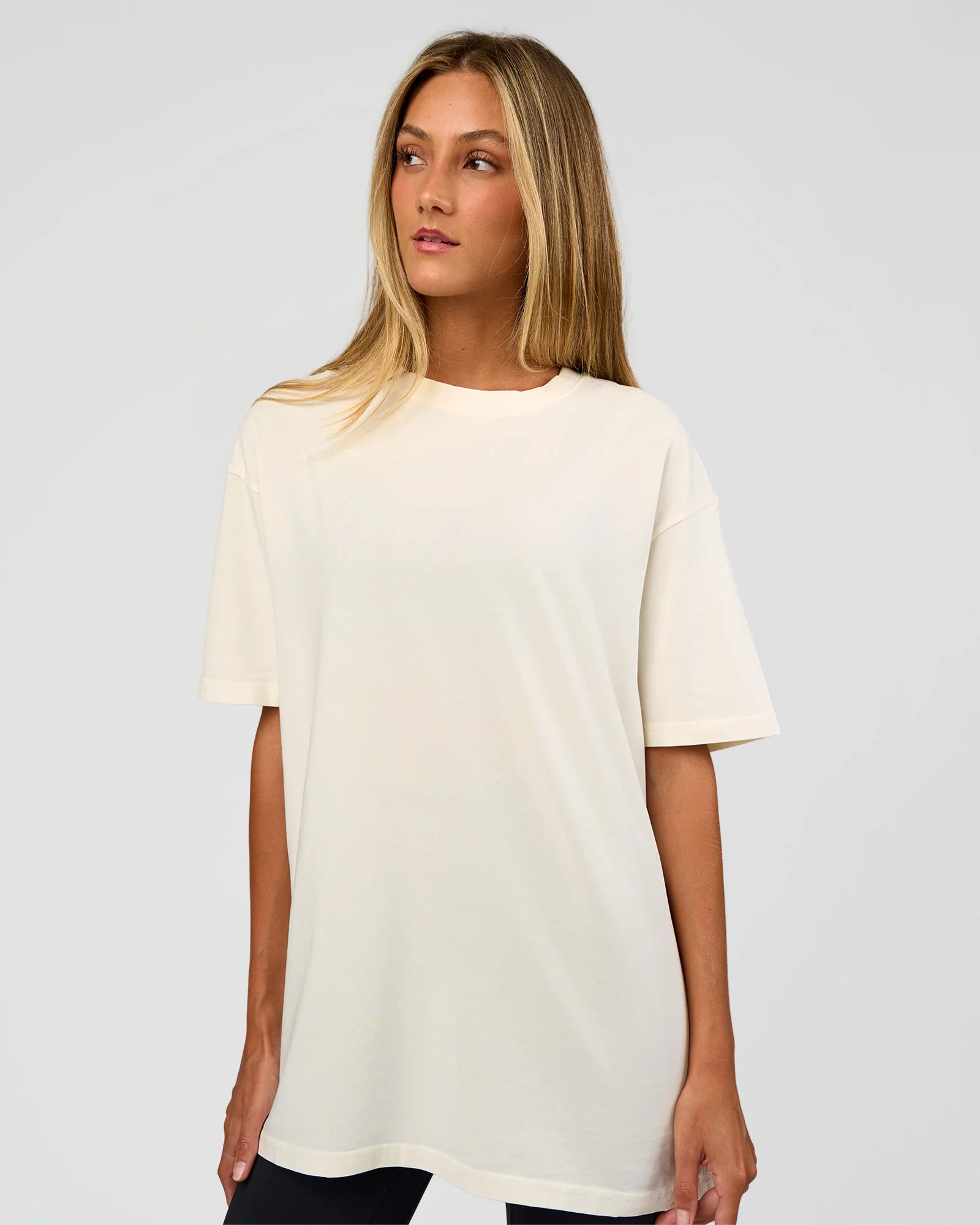 Shadow Mode FLXCotton Oversized Tee - Off White Washed