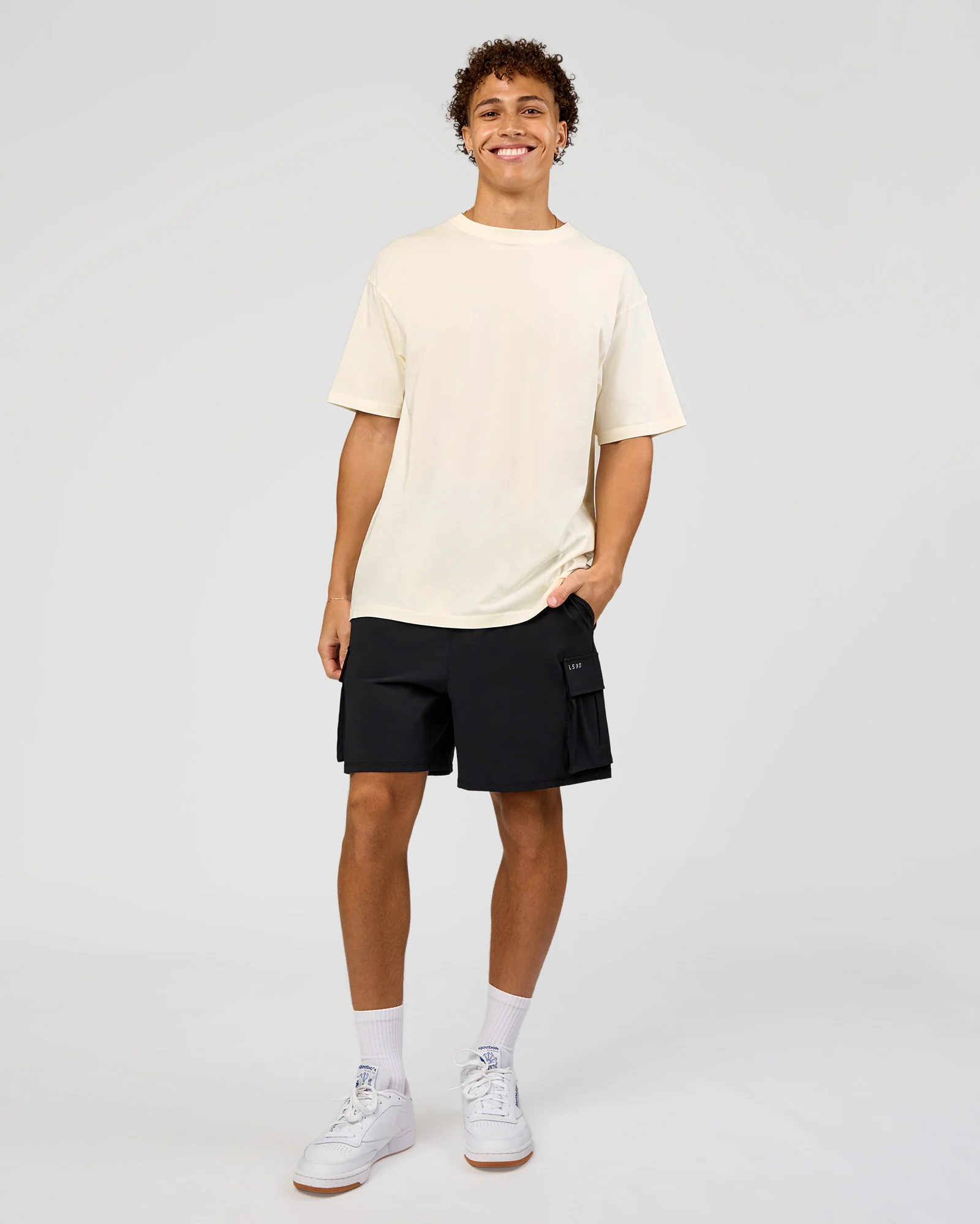 Shadow Mode FLXCotton Oversized Tee - Off White Washed
