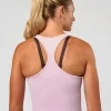 Flow Scoop Neck Performance Tank - Marshmallow