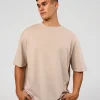 AfterDark ZeroCrease Oversized Tee - Shale Beige