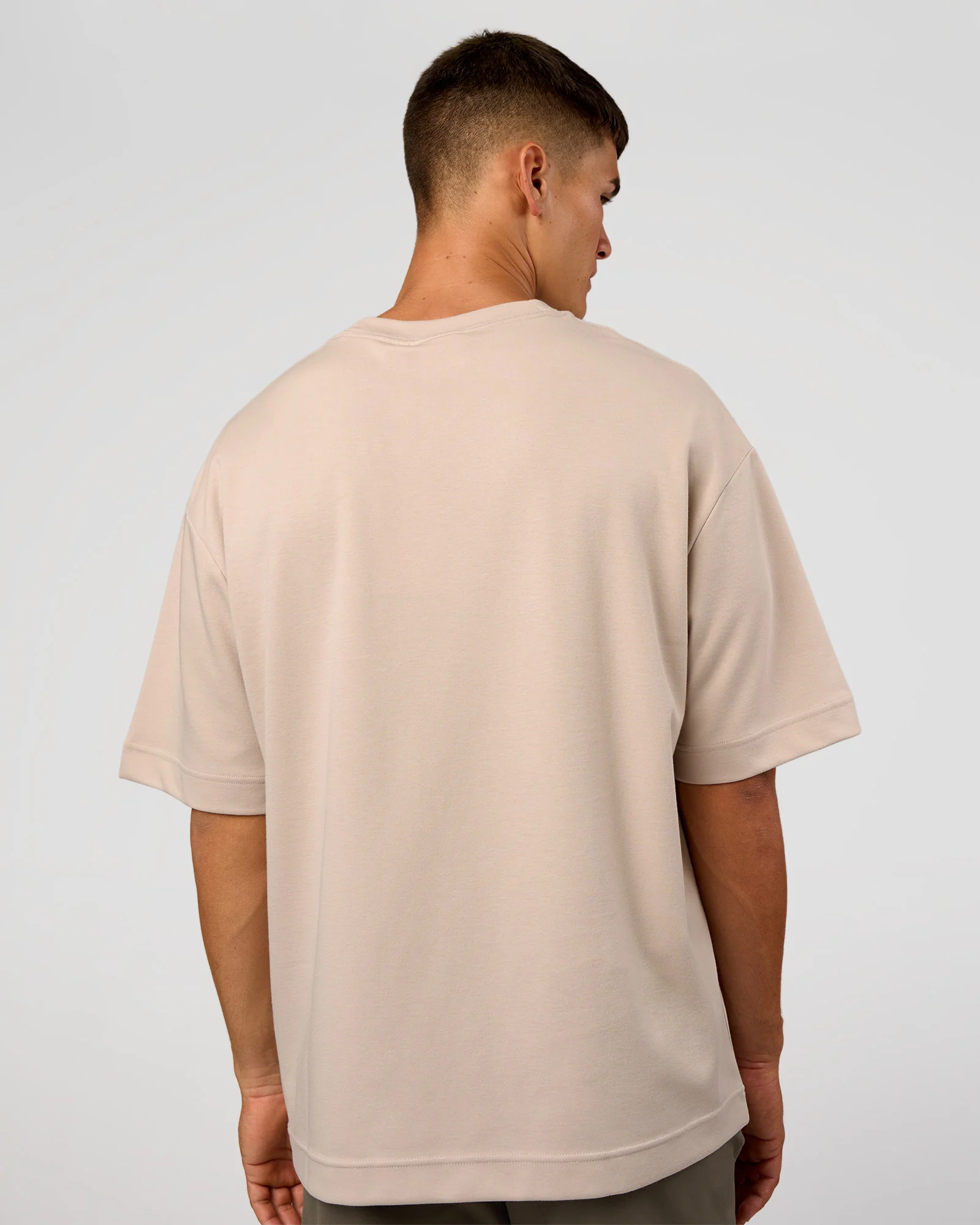 AfterDark ZeroCrease Oversized Tee - Shale Beige