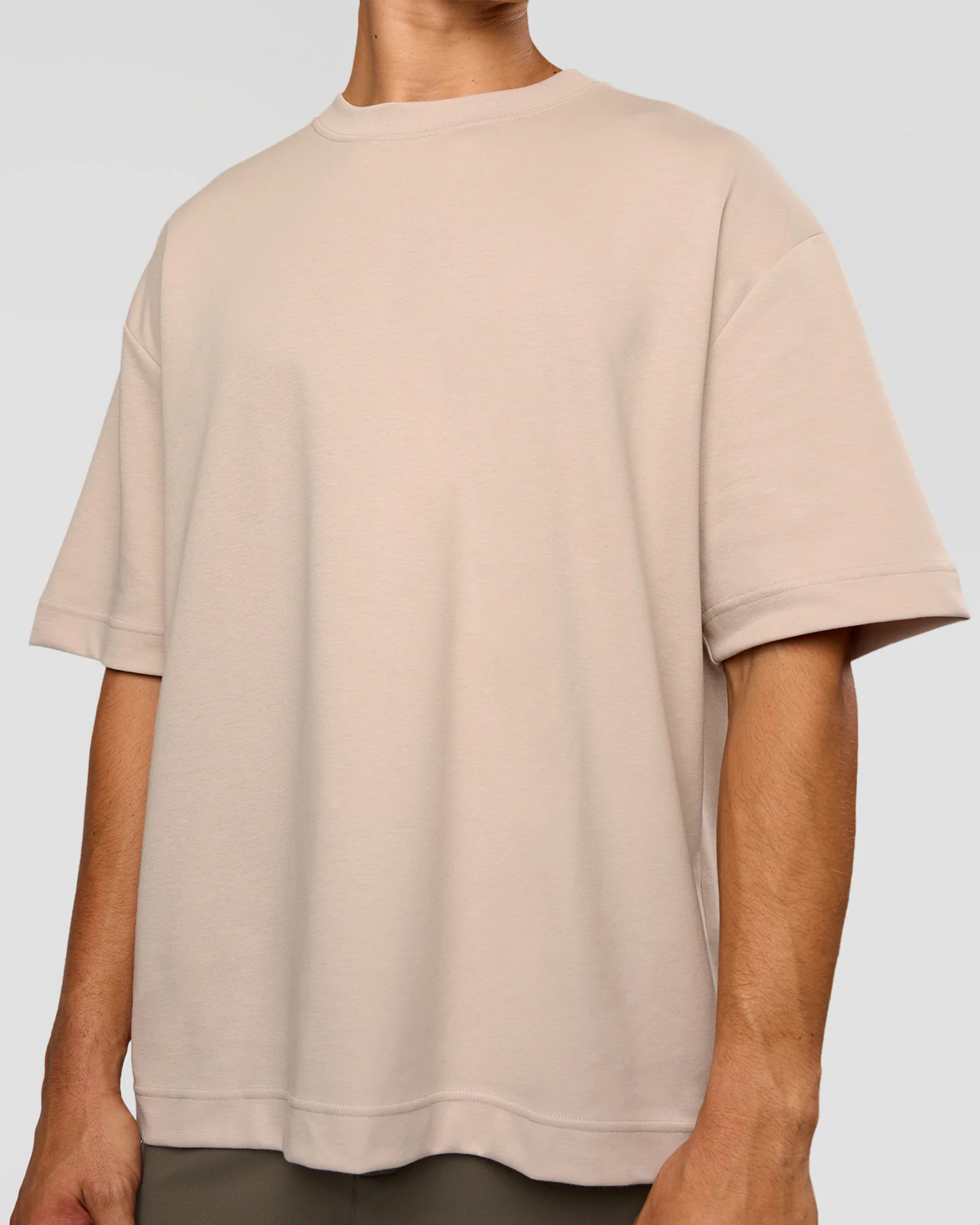 AfterDark ZeroCrease Oversized Tee - Shale Beige
