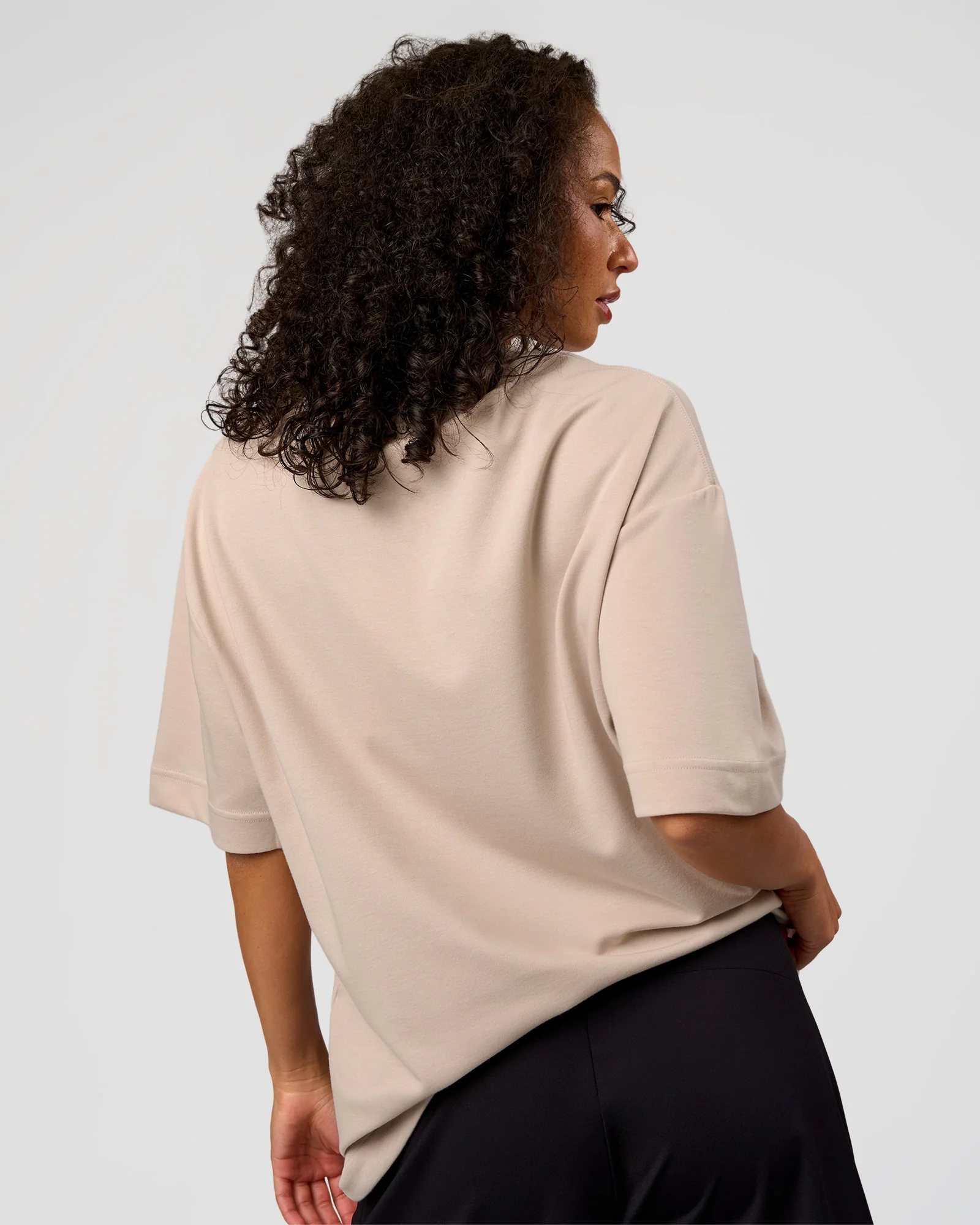 AfterDark ZeroCrease Oversized Tee - Shale Beige