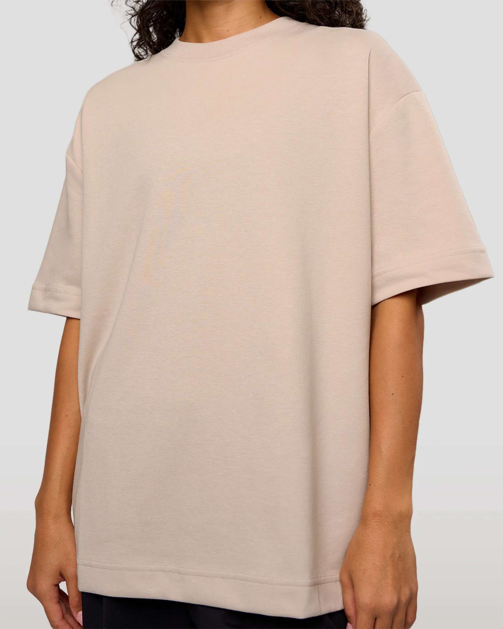 AfterDark ZeroCrease Oversized Tee - Shale Beige