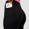 Liberate High-Rise Full Length Legging Pockets - Black-Candy Pink