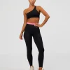 Liberate High-Rise Full Length Legging Pockets - Black-Candy Pink