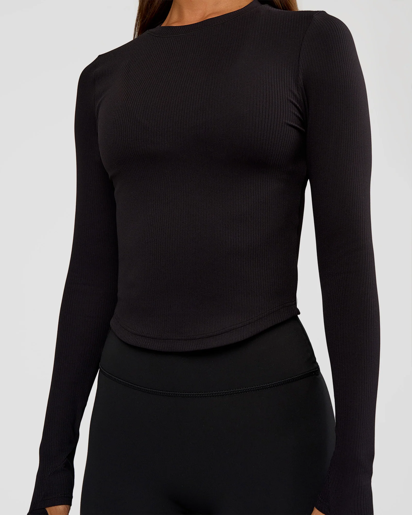 20707-flow-rib-long-sleeve-tee-black-4.webp Flow Rib Long Sleeve Tee - Black