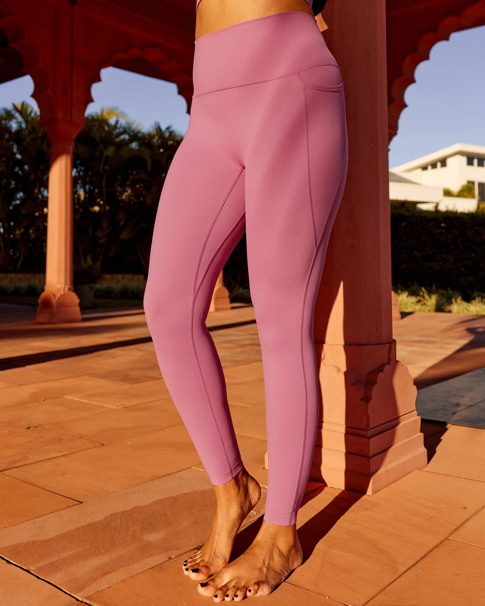 Elixir Ultra High-Rise Full Length Legging Pockets - Mauve Haze