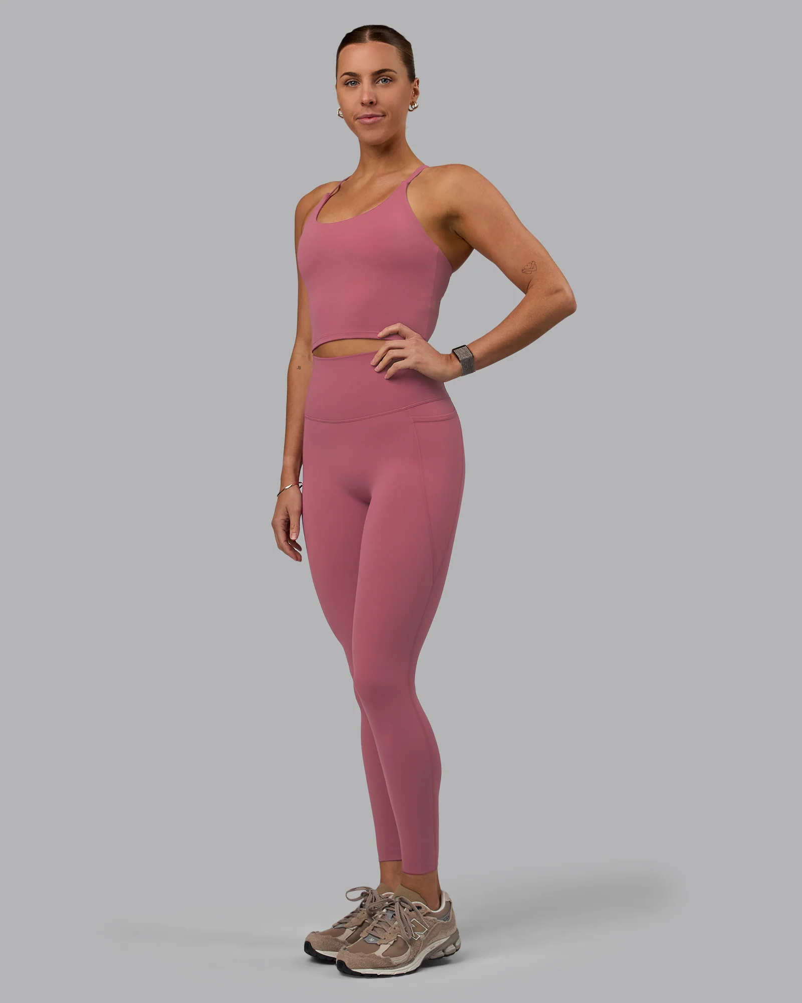 Elixir Ultra High-Rise Full Length Legging Pockets - Mauve Haze
