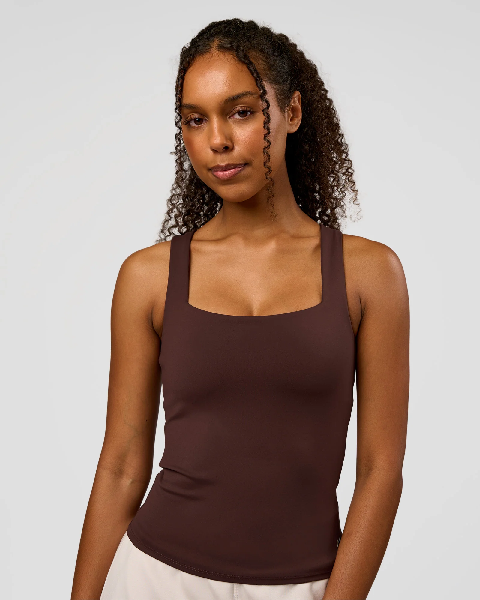 2075-cf-train-hard-shelf-bra-tank-hot-chocolate-1.webp CF Train Hard Shelf Bra Tank - Hot Chocolate