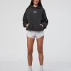 Runner’s Unisex Oversized Hoodie - Black Washed-White