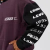 Deconstructed Fleece Hoodie - Caviar-Midnight Plum