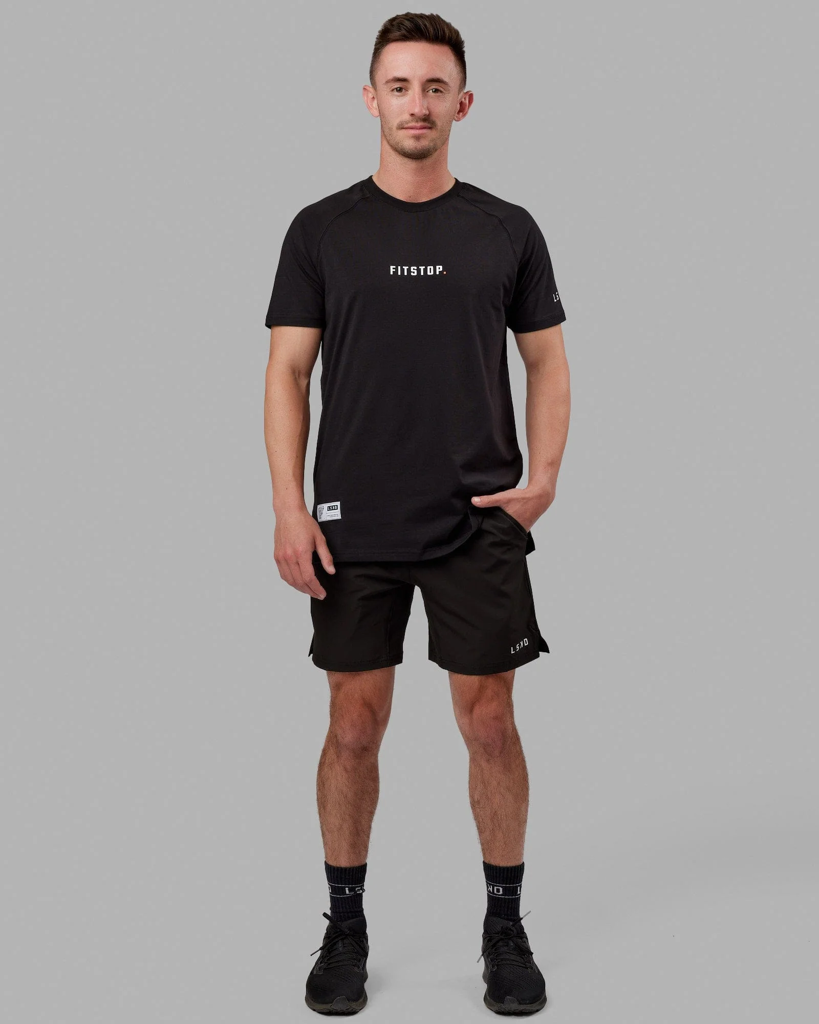 20865-black-white-xs-black-white-xs-variation-2.webp Fitstop Fast FLXCotton Tee - Black-White
