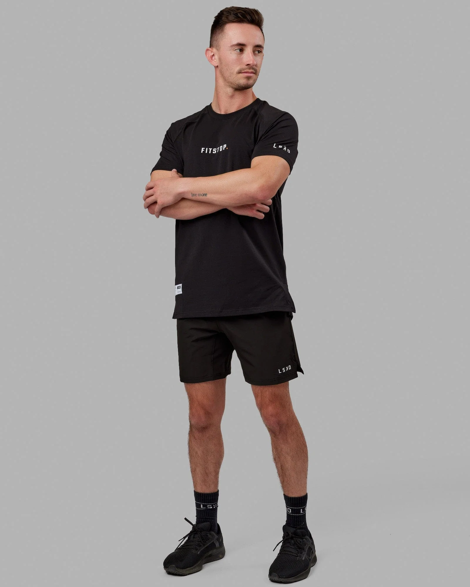 20865-black-white-xs-black-white-xs-variation-3.webp Fitstop Fast FLXCotton Tee - Black-White