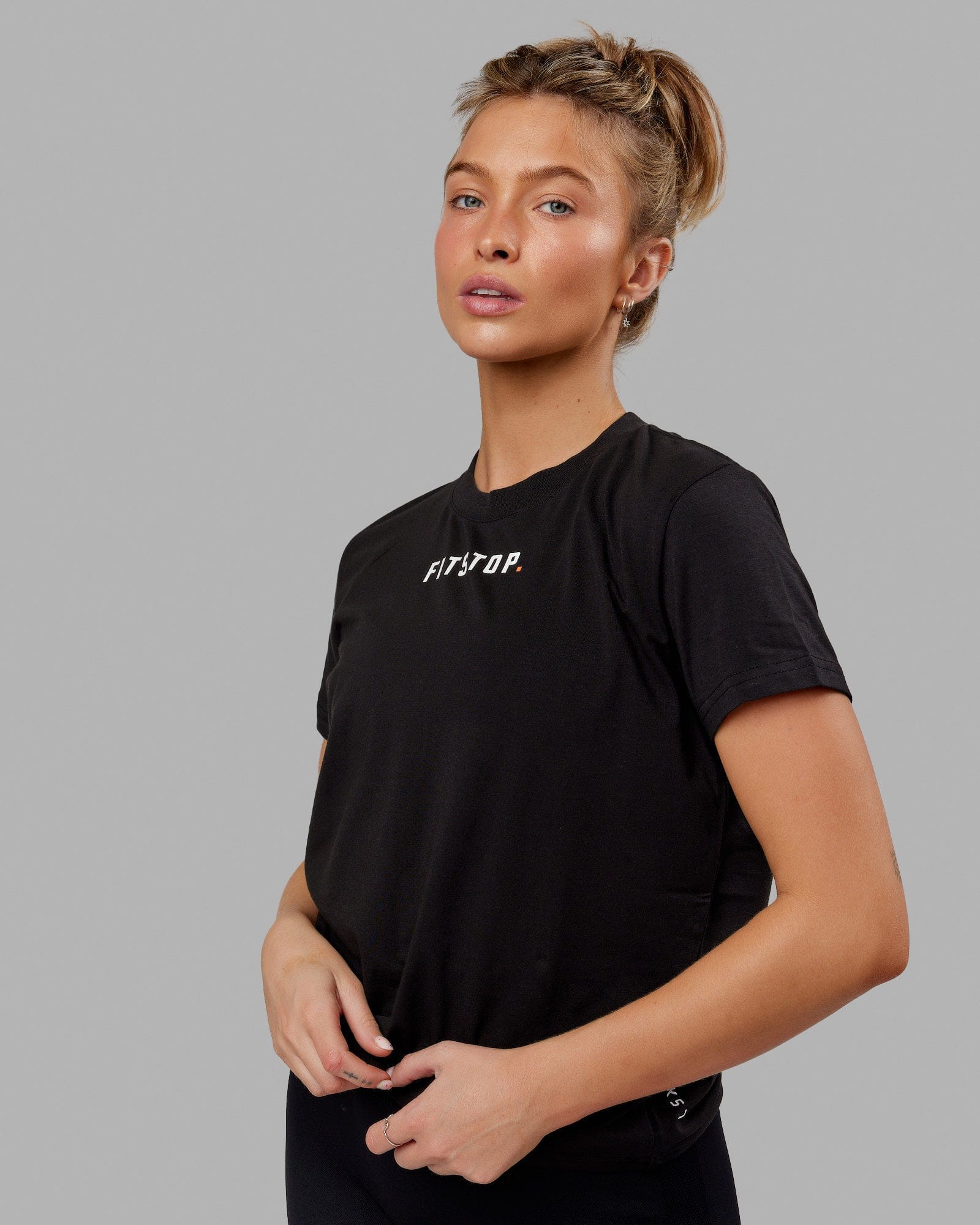 20872-fitstop-fast-flxcotton-tee-black-white-1.jpg Fitstop Fast FLXCotton Tee - Black-White