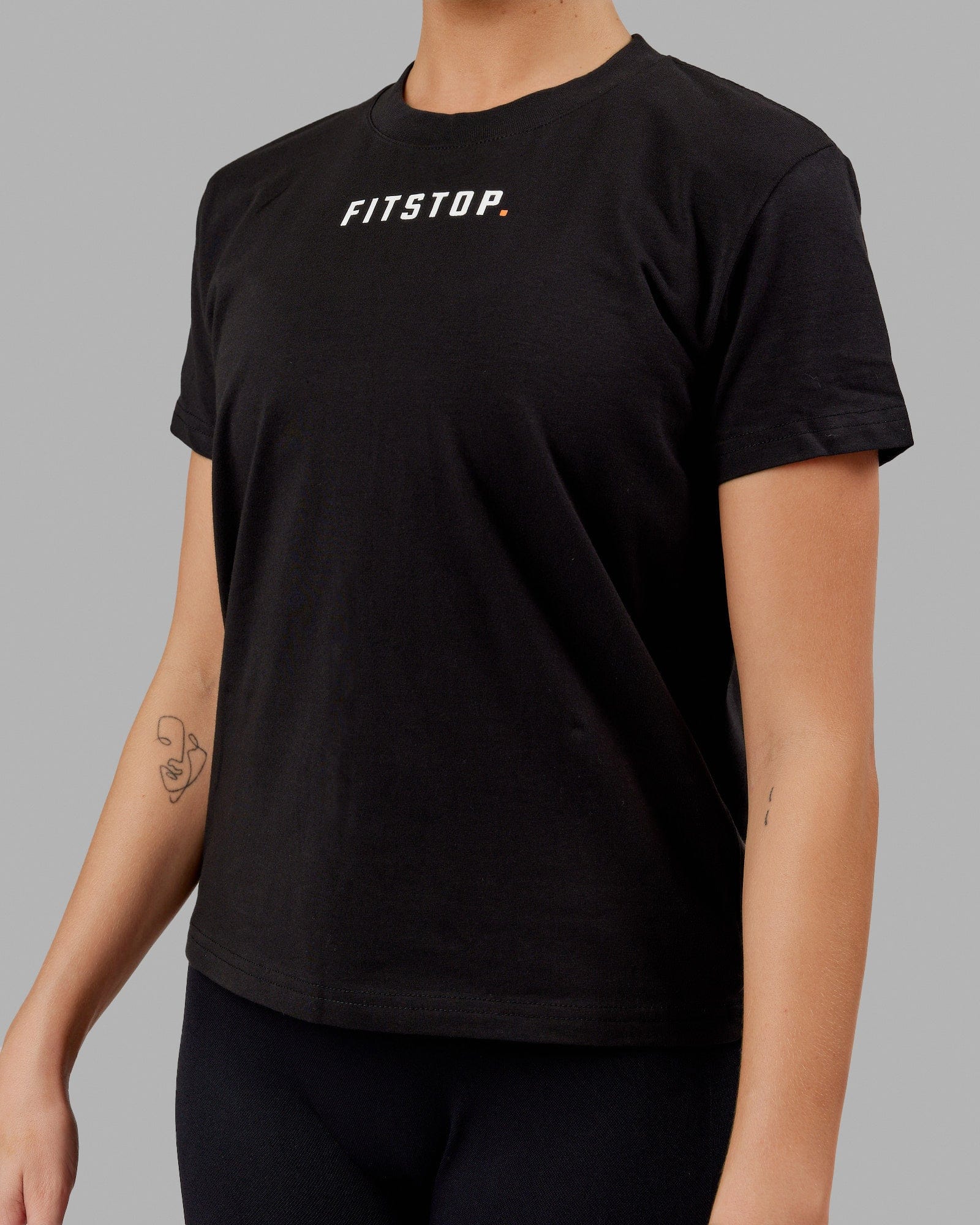 20872-fitstop-fast-flxcotton-tee-black-white-4.jpg Fitstop Fast FLXCotton Tee - Black-White