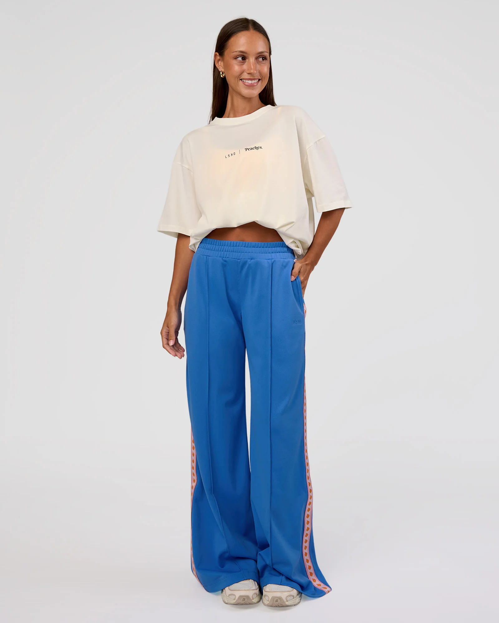 Peaches Track Pant - Palace Blue