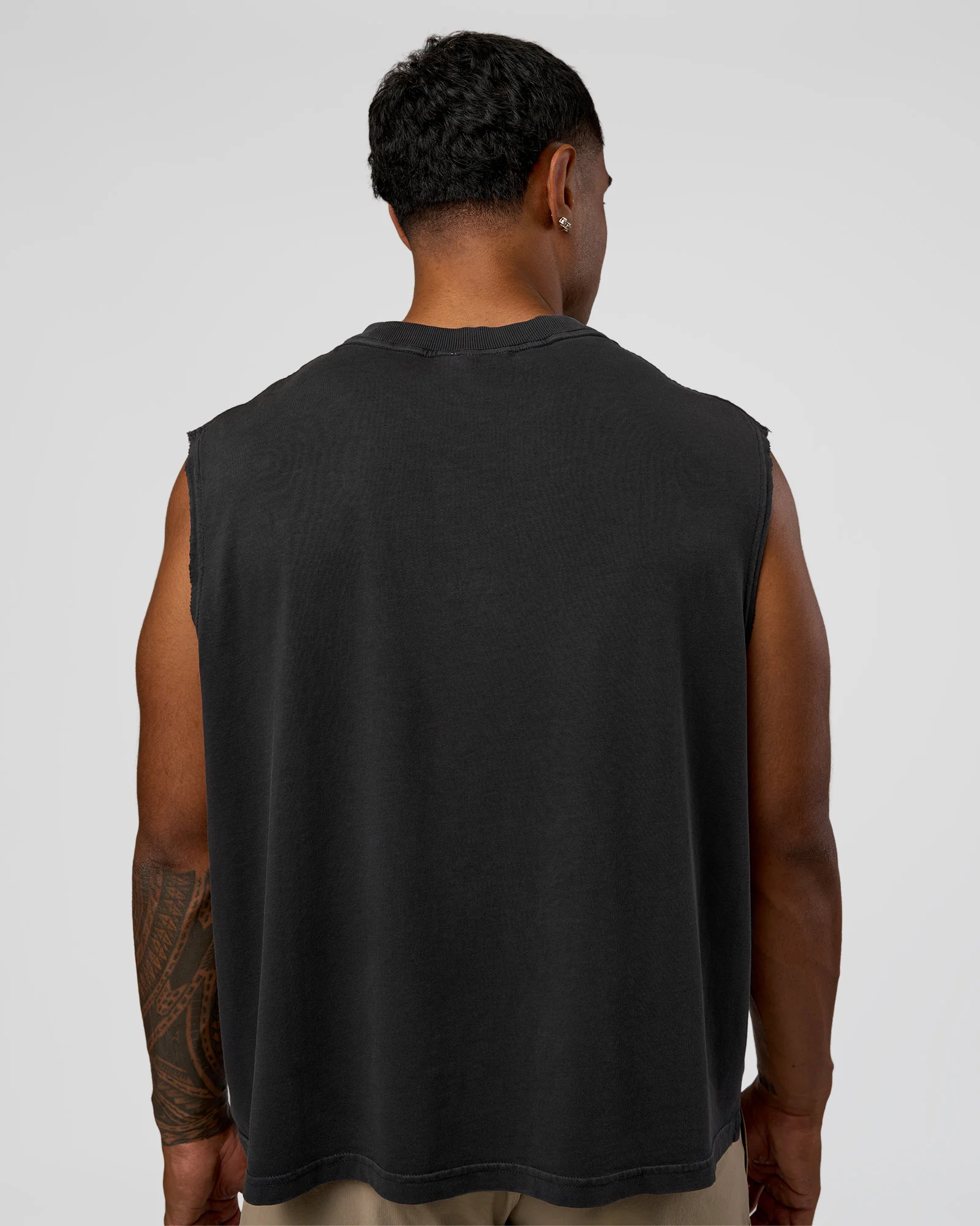 Oversized Heavyweight Boxed Tank - Washed Black