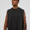 Oversized Heavyweight Boxed Tank - Washed Black