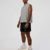 Oversized Heavyweight Boxed Tank - Light Grey Marl
