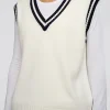 Clubhouse Vest - Off White-Future Navy
