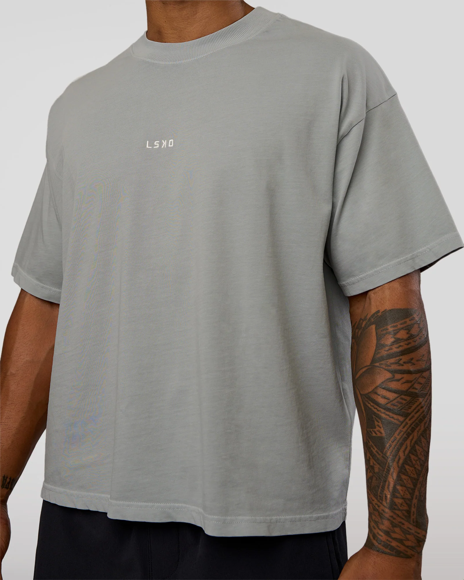 21138-oversized-heavyweight-boxed-tee-light-grey-marl-5.webp Oversized Heavyweight Boxed Tee - Light Grey Marl