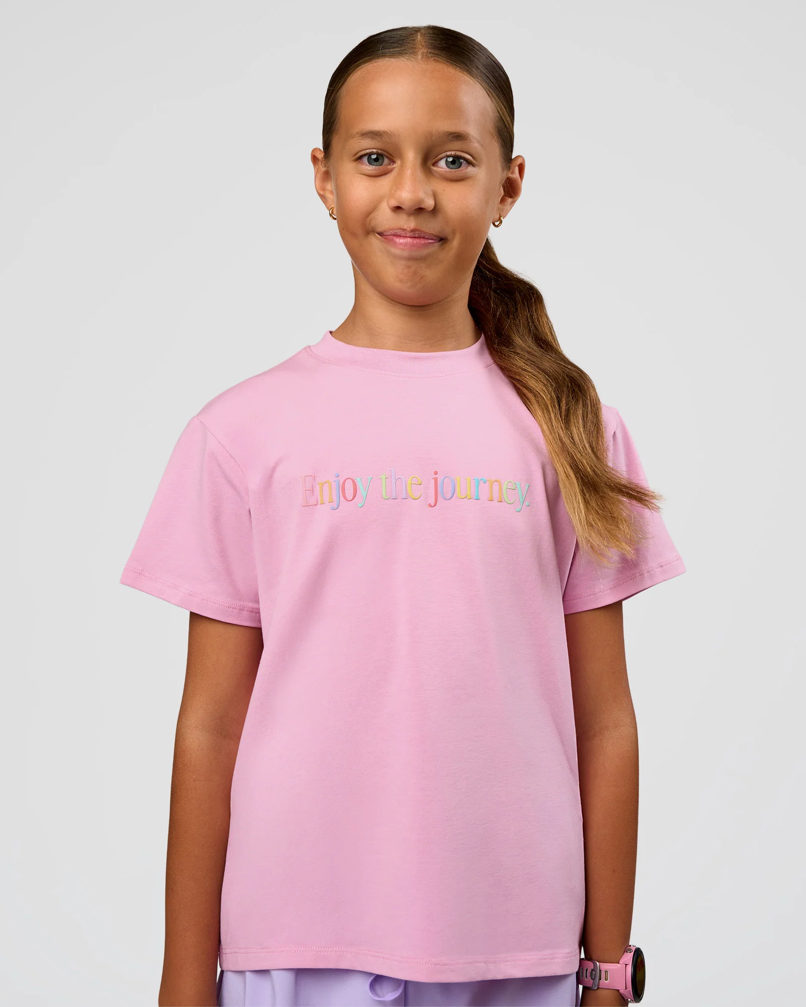 Kids Enjoy the Journey FLXCotton Tee - Bubblegum