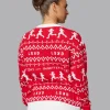 21171-lskd-christmas-knit-sweater-cherry-red-ivory-3.webp LSKD Christmas Knit Sweater - Cherry Red-Ivory
