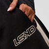 Power Play Stitch Up Fleece Sweat Pant - Black-Shale Beige