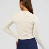 Flow Rib Long Sleeve Tee - Off White