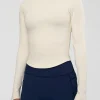Flow Rib Long Sleeve Tee - Off White