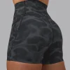 Elixir Ultra High-Rise 4" Short Pockets - Tranquil-Black