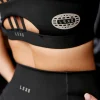 Galvanise Hype Graphic Sports Bra 2.0 - Black-Alloy