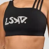 Galvanise Hype Graphic Sports Bra 2.0 - Black-Alloy