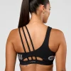 Galvanise Hype Graphic Sports Bra 2.0 - Black-Alloy