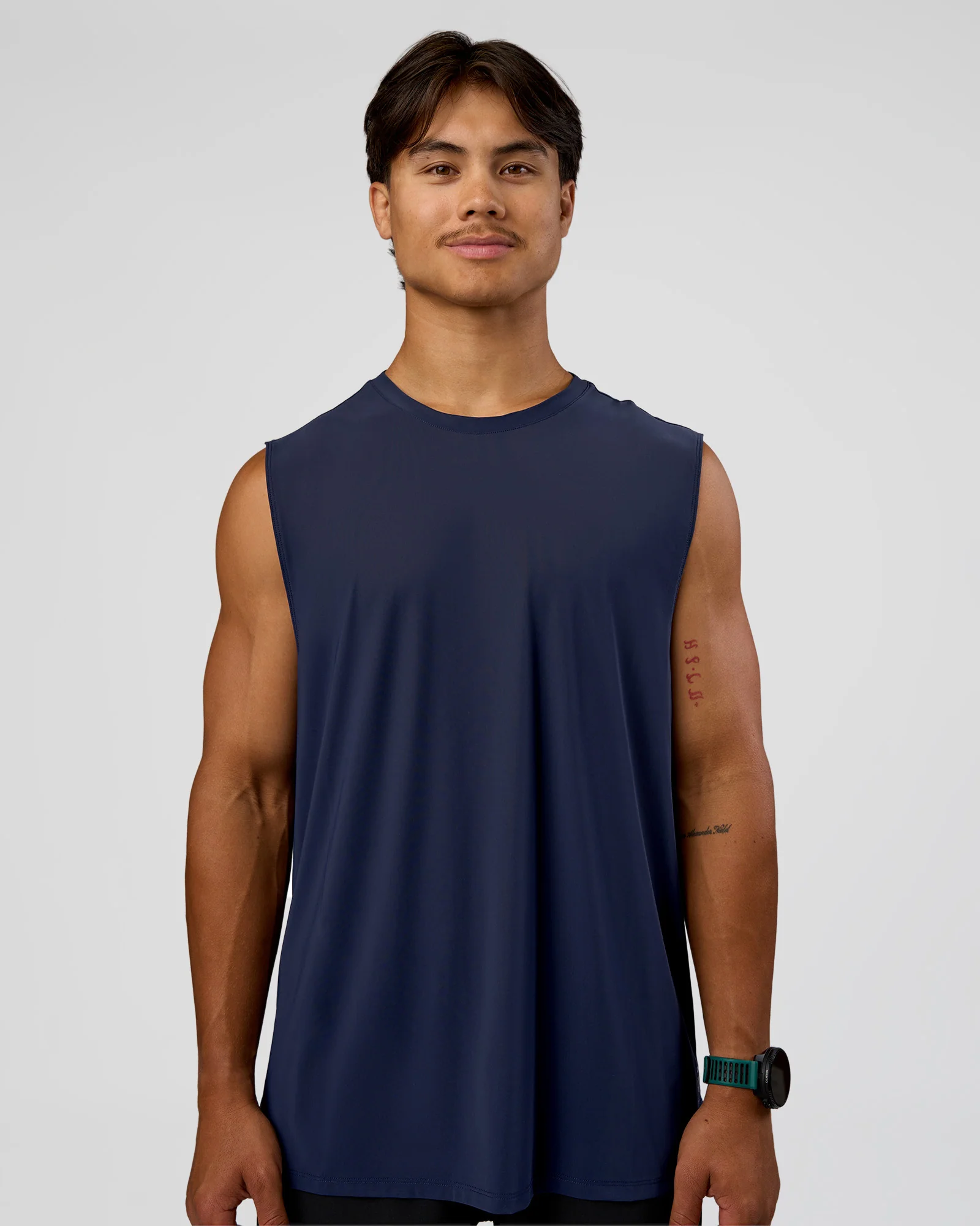 Cadence MicroMotion Muscle Tank - Future Navy-Alloy