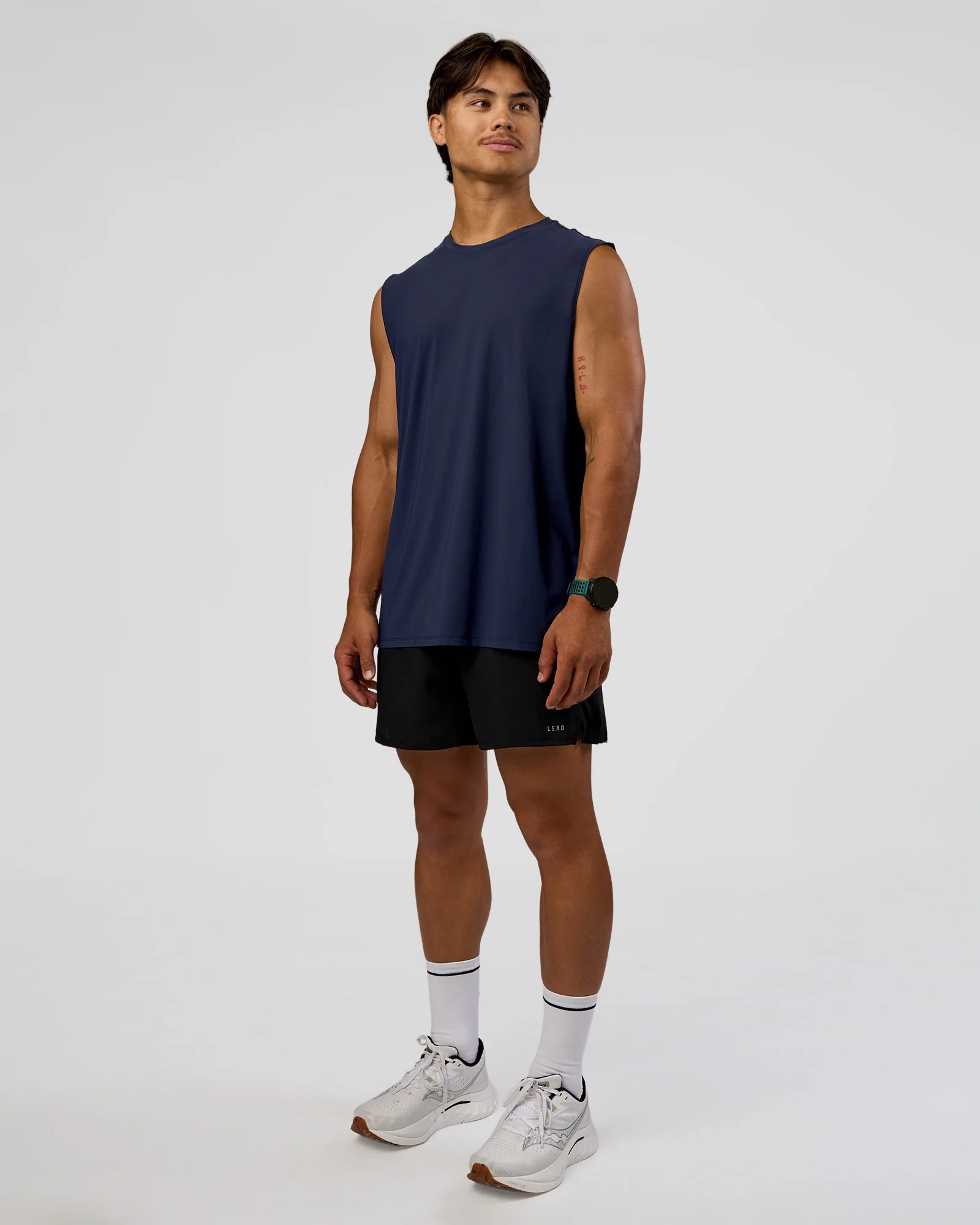 Cadence MicroMotion Muscle Tank - Future Navy-Alloy