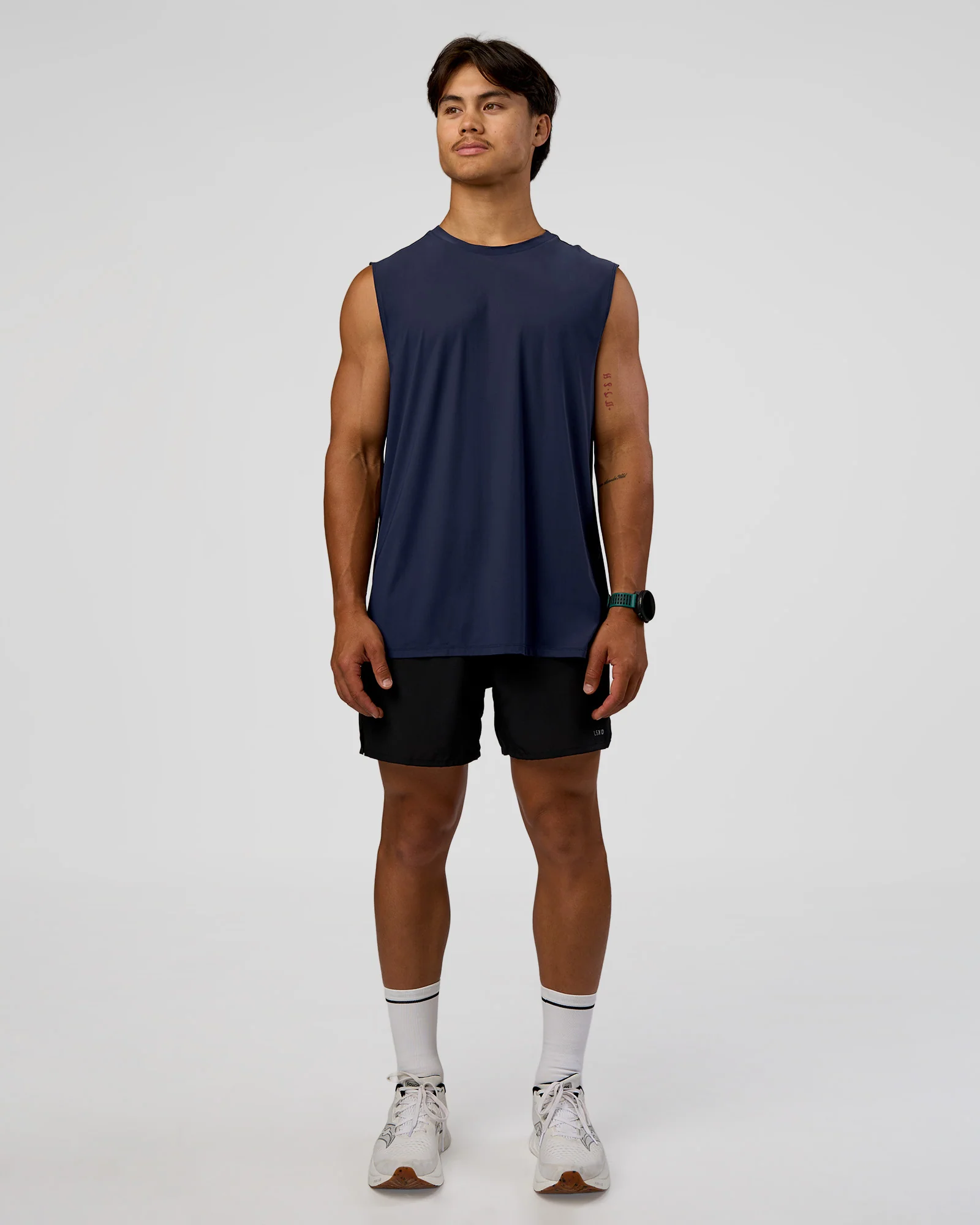 Cadence MicroMotion Muscle Tank - Future Navy-Alloy