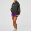 Miami Vibe Oversized Hoodie - Dark Storm-Marshmallow
