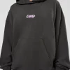 Miami Vibe Oversized Hoodie - Dark Storm-Marshmallow
