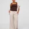 CF Elevate SoftTouch Pintuck Wide Leg Pant - Clay