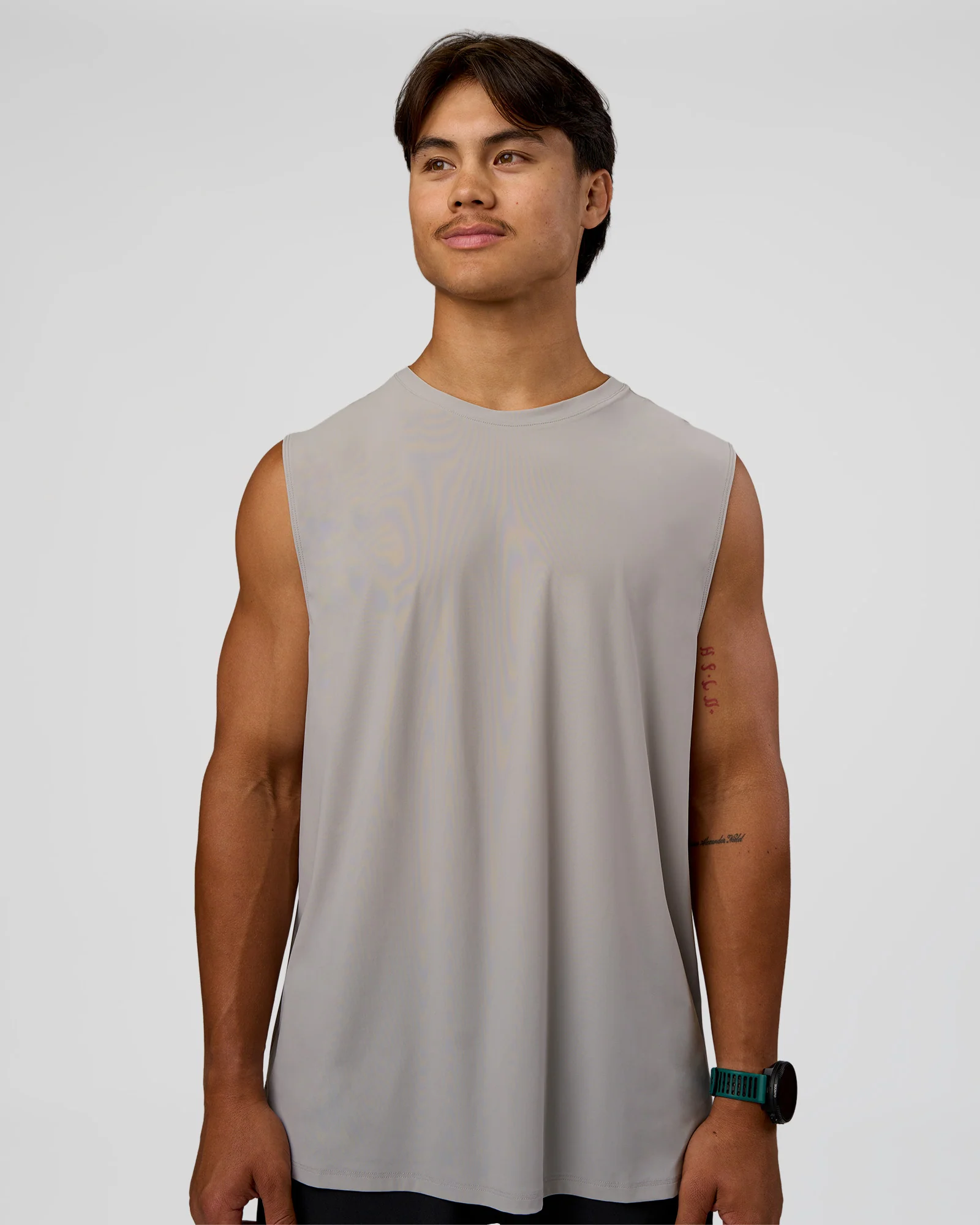 Cadence MicroMotion Muscle Tank - Alloy-Carbon Green