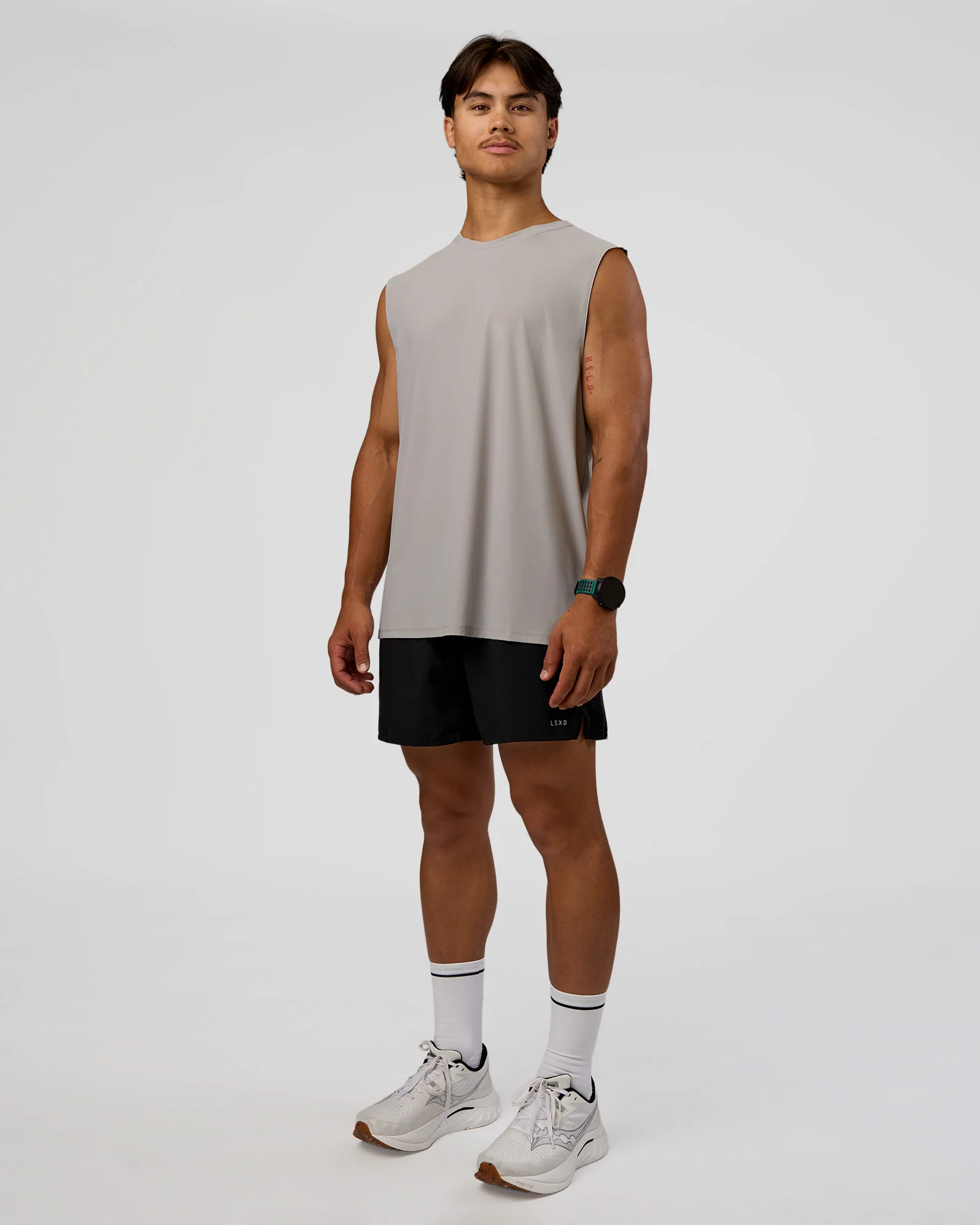 Cadence MicroMotion Muscle Tank - Alloy-Carbon Green