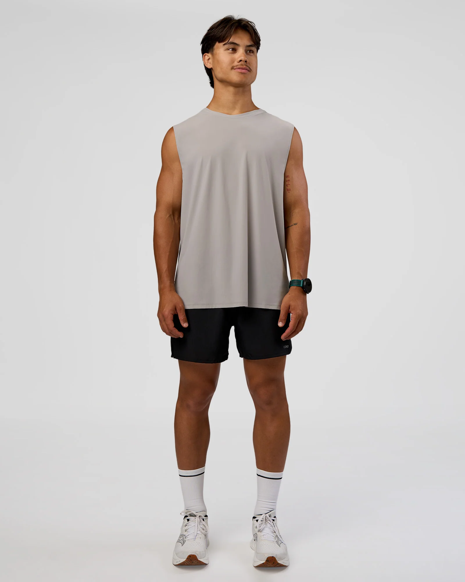 Cadence MicroMotion Muscle Tank - Alloy-Carbon Green