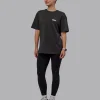 E.T.J FLXCotton Tee Oversize - Pirate Black-Pop Pink