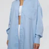 Go-To Oversized Shirt - Poplin Blue